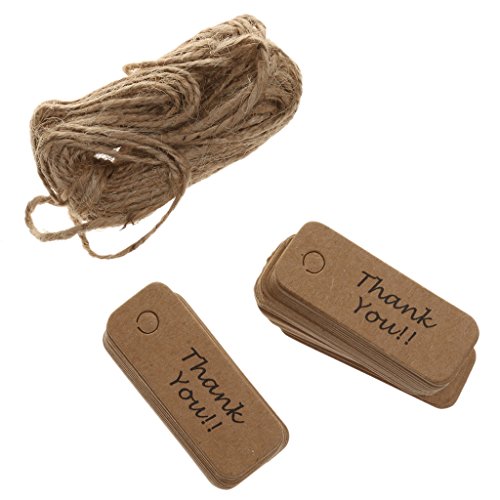 100pcs Danke Weihnachten Kraftpapier Geschenk Tags Etiketten Karten Braun Hängen