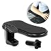 Produktbild Urcover® Ergonomische Schreibtisch Arm-Auflage Schwarz [ 18kompatibel mit 0 Grad drehbar ] für eine optimale Entlastung von Schulter-, Arm-Muskulatur Computer Armlehne flexibel einstellbar