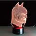 Produktbild Batman Super Hero Lampe 7 Farben ändern 3D Illusion Led Nachtlicht als Schlafzimmer neben Lamparas für Kinder Kinder Tischlampe