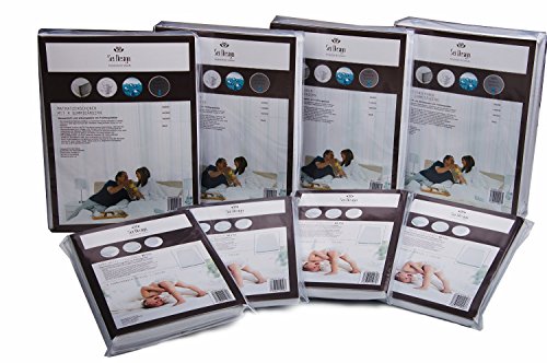 Sei Design® AQUA-STOP Matratzenschoner mit Frottiergewebe, Wasserundurchlässige Matratzenauflage mit einer 4- Gummibändern –Befestigung. (schneeweiß, 60×120) - 7