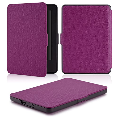 Kindle 7.Gen Hülle Case - MoKo Superleicht PU Leder Tasche Schutzhülle Schale für Amazon E-reader Kindle (7. Generation - 2014 Modell)(Nur Geeignet für Kindle 2014 Modell mit Touchscreen), Violett