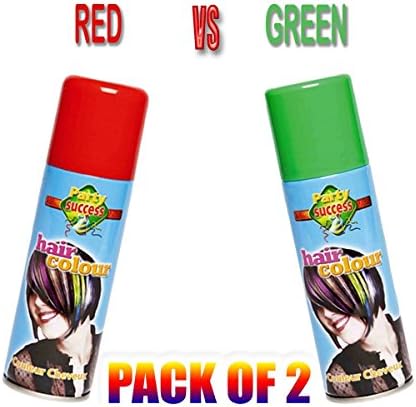 Pack of 2 Wash Out Temporary Coloured Hair Spray - DANCE PARTY Hairspray 125ml