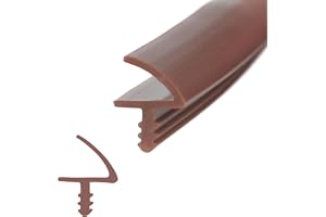 rumsdörrstätning, silikondörrtätning, dörrgummi för 3 mm spår och 11 mm fals (brun, 10 meter)