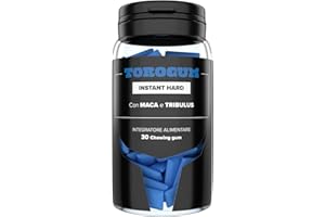 ALOHALABS ToroGum 60 PILLOLE BLU Integratore Uomo Forza, Energia, Resistenza, per Performance Massime | Gomme Masticare Azione Rapida e Potente con, Maca, Taurina, Tribulus Terrestris