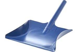 AQBAU | Pelle de Balayage en métal pour poussières Fines - Pelle à poussière - Balayage à Main - Pelle à Charbon - Pelle de Jardin et de Garage (Bleu)