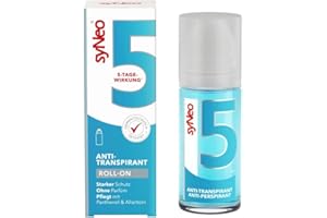 ‎SYNEO syNeo 5 Antitranspirant Deo Roll-On – 5-Tage-Wirkung – gegen starkes Schwitzen, Schweiß & Geruch – Deoroller für Achseln – dermatologisch getestet – für Damen & Herren – Made in Germany – 50 ml