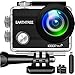 Produktbild EARTHTREE Sport Action Kamera, 1080P Full HD WIFI Sports Cam 2.0 Zoll Bildschirm 170° Weitwinkel 30 Meter Unterwasser Kamera Helmkamera Wasserdicht mit 2 Akku und Kostenloses Zubehör