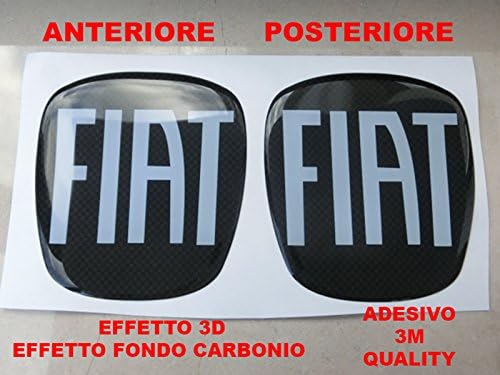 3D Effect Resin Coated Carbon Fibre Badge Emblem Logo Stickers for Front and Rear, Boot and Bonnet Stickers Kit