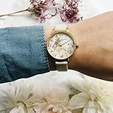 Olivia Burton Damen Analog Quarz Uhr mit Leder Armband OB16WL65
