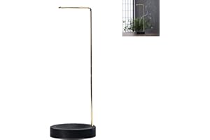 Biglumin Bruciatore di incenso - Bruciatore di incenso invertito con base in legno rimovibile, portaincenso, adatto per la casa, l'ufficio, lo yoga, la decorazione della meditazione. (oro nero)