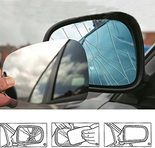 Fits Hyndai i10 (2007 -> 2010) Stick on Broken Wing Mirror Glass, UK Passenger Side