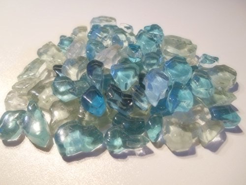 Mosaiksteine Bruchmosaik 1000g Türkis Mix Crashglas 8mm - 3