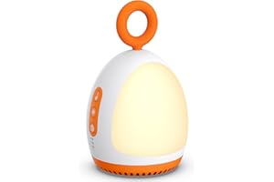 Dreamegg Machine Bruit Blanc Bebe - XT-6 Veilleuse Bruit Blanc Bebe avec 8 Sons Apaisants, Portable Recharge USB-C Jouet Bebe, Cadeaux pour Bebe Naissance, Aide au Sommeil Cadeau Bebe, Relaxation