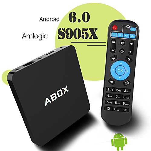 Android 6.0 TV Box, 2017 Modell GooBang Doo ABOX Smart TV Box Amlogic S905X 64 Bits und Real 4K Spielen - 2