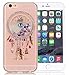 Produktbild Apple iPhone 6 Plus/6S Plus Hülle Silikon 3D Glitzer Dünn ISENPENK Muster Campanula [Rosa] Durchsichtig Ultra Slim Apple iPhone 6 Plus/6S Plus Hülle Silikon Transparent TPU Liquid Fließen Flüssig Strass Wasserdicht Glänzen Rückseite Schutzhülle Handy Hülle Tasche