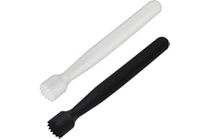 HYXODJY 2 Pièces Pilon à Cocktail Pilon à Glace Hygiénique Facile à Utiliser et à Nettoyer pour Déboguer de Délicieux Cocktails Boissons et Jus Outil Idéal pour Famille et Bars Longueur 8,1 Pouces(Noir/Blanc)