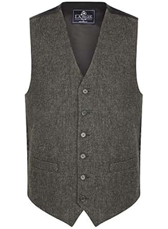 Gilet sans Manche en Tweed du Donegal, Laine m?�lang?�e, Gris - Homme (XXL): Amazon.fr: V??tements 