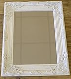 Distressed Antique French Ornate Style White Wall Mirror ~ Shabby Chic (Kitchen &amp; Home)