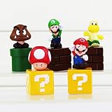  Super Mario Brothers Luigi 5 figuras de juguete decoración para tarta decoración bolsa de fiesta relleno