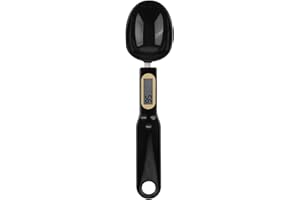 OUPDATE Digital Measuring Spoon 500g / 0.1g, Weighing Spoon Scale High Precision with LCD Screen Display, Electronic Measuring Spoon for Kitchen Gadgets Cooking Baking Flour Spices and Pet Food (Black)