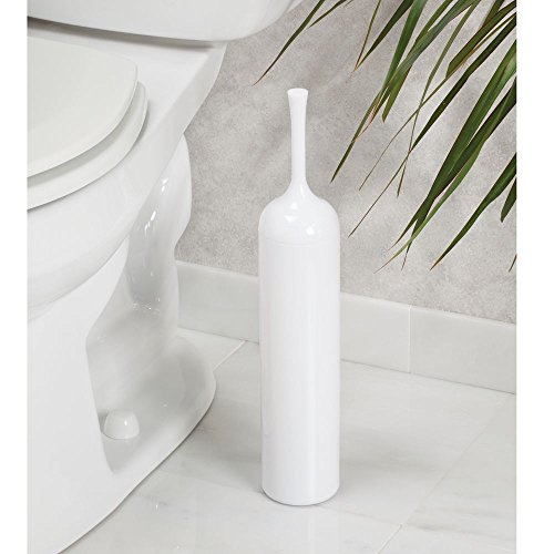 confronta il prezzo mDesign Scopino bagno design in materiale plastico – Portascopino con spazzolone incorporato – Scopino water sobrio e funzionale – Anche per bagni di piccole dimensioni – bianco miglior prezzo