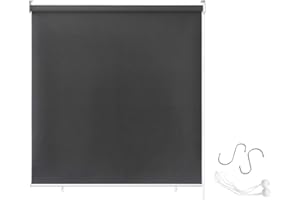 Aufun Markiza pionowa, roleta zewnętrzna, roleta balkonowa, na balkon, do użytku na zewnątrz, odporna na działanie warunków atmosferycznych, ochrona przed słońcem i wzrokiem(140 x 140 cm,Antracytowy)
