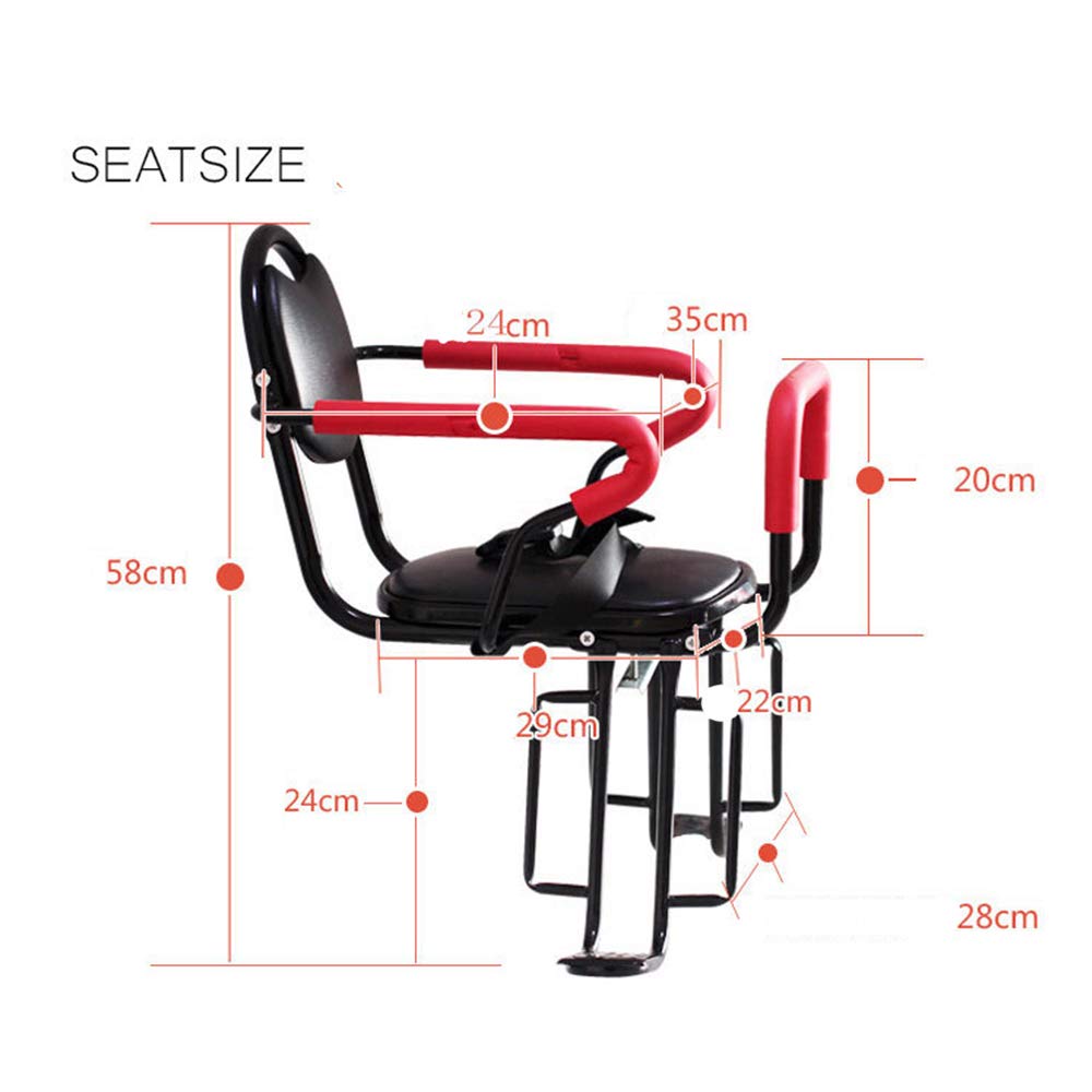 Seggiolino Posteriore Bici Per Bambini Con Schienale, Braccioli E Poggiapiedi - Universale - Foto 9