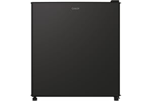 Candy CHASD4351EBC, Frigorífico Mini, Bajo Encimera, Ancho 44,5cm, Altura 51cm, Capacidad 43L, 2 Estantes en la Puerta, Control Interno Mecánico de la temperatura, Iluminación LED, 37DB, Negro