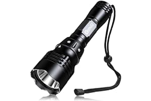 Genwiss Dive Torch,Scuba Diving Flashlight 1000 Lumens Super Bright XPL-LED Rechargeable 80M Underwater Dive Lights Waterproof