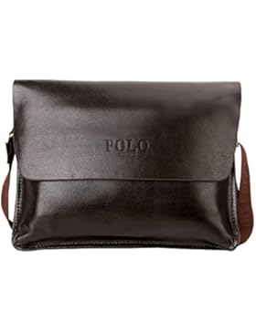 MissFox Herren Geschäft Tasche Sbeutel Horizontal Büro Tourismus Armschlinge Umhängetasche mit Deckel