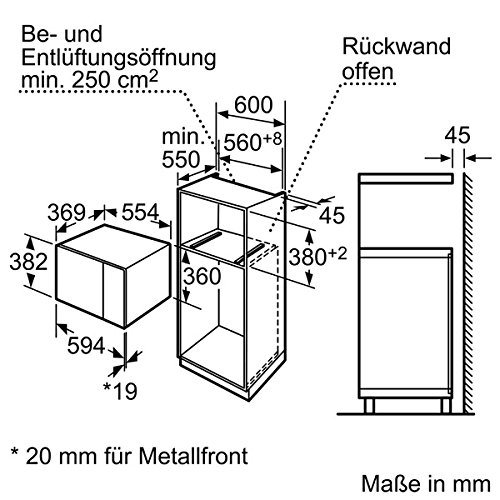 Siemens HF24G564 iQ500 Mikrowelle / 900 W / 25 L Garraum / Leicht-Bedien-Elektronik / edelstahl - 10