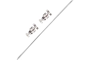 HWAMART Heavy Duty Boom Arm 127cm Extension Boom Arm with 2x Grip Heads Clamps, 2.5" Diameter Chrome, for Photo Studio Video Photography C Stand Tripod Light Stand, Monolight, Reflector, Softbox