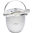 BarCraft KCBCICEBUC Ice Bucket with Lid and Tongs in Gift Box, Stainless Steel, 1.9 Litre