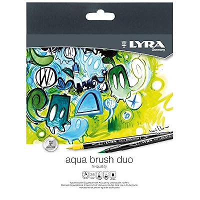 LYRA Aqua Brush Duo Peintre Pinceau, feutres, Couleurs Assorties, 36 Fasermaler, 36 Fasermaler