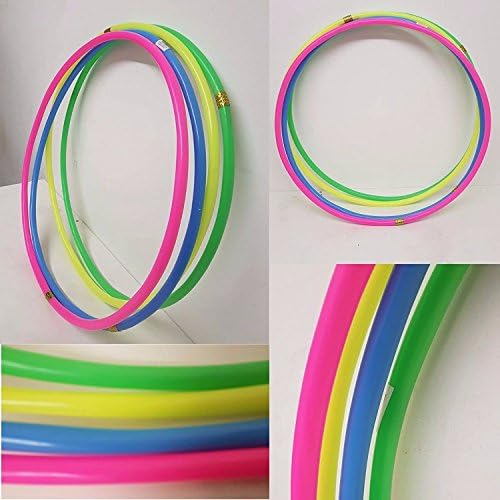 FLICKBUYS® Plain Primary Colour Kids Small Hula Hoops 4x450mm Sporting Good Fitness Hula Hoops