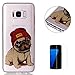 Produktbild KaseHom Samsung Galaxy S8 Hülle Case klar (Mit Frei Displayschutzfolie) Crystal le Caoutchouc Couvrir Bling Shining Flash Poudre Conception Doux TPU Silicone gel Peau Transparent Résistance aux chocs Shell-Cooler Hund