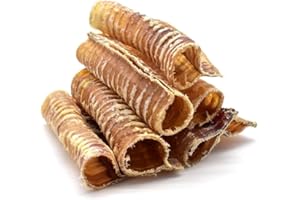 PAWLICIOUS 24-30 Pcs Pet Supplies 1Kg Beef Air Pipe Trachea for Dog 15cm 100% Natural Healthy Air Dried Dog Treat Chews Alternative Dental Sticks for Teeth Cleaner Strong Chewing Muscles 1 Kilo 1000gm