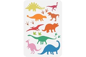 FINGERINSPIRE Plantilla Dinosaurio Tyrannosaurus 29,7 x 21 cm Plástico para Dibujo y Pintura en Madera, Pared y Azulejos