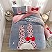 Produktbild RESUXI Teddy Fleece Bettwäsche Set, Winter Cartoon Warm Crystal Velvet Velvet vierteilige Bettwäsche, Fleece Duvet Set Double@13_König