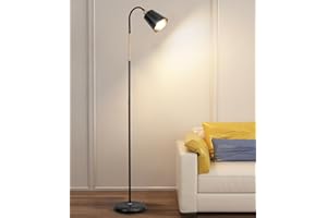 ANTENLICHT Lampadaire Orientable VILI | Lampadaire Liseuse E27 Max.60W Pour Salon Chambre | Lampe Sur Pied Rétro Industriel En Métal | H159m, Noir (sans ampoule)