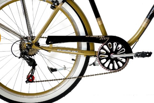 26″ BEACHCRUISER KCP ER 2.0 HERRENFAHRRAD 6 Gang SHIMANO schwarz gold RETRO LOOK – 66,0 cm (26 Zoll) - 5