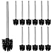 Produktbild Sanixa® Universal Ersatz Toilettenbürste 7, 8 cm / 12er Spar-Set WC Wechsel-Bürste schwarz Edelstahl Griff 26 cm Ersatzbürste Bürstenkopf Ersatzkopf Toilettenbürstenkopf mit Gewinde Ersatz-Bürstenkopf 3s1g26