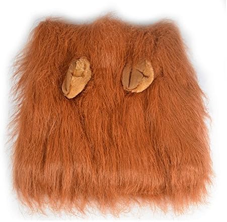 SACRONS-Party Lion Mane Wig Costume/Make Your Dog Look Like a Lion/Convenient Cleaning/ Adjustable Size/Interesting Costumes For Dogs(with ear)
