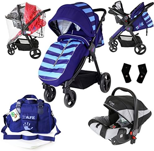 iSafe Sail Stroller - Navy Travel System Includes Carseat, Bag, Bumper Bar Rain cover Bootcover