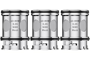 TVDC Lost Vape UB Max Coils, Consistent, Intense Flavors, Single, Dual or Triple Mesh Designs, Dense Cloud, Smooth, Flavourful Draws, Long-Lasting Performance, 3 Pack (X2 0.2ohm)