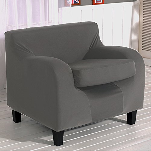 Elastischer Sesselhusse Sesselbezug für 2-Stück Sofa Grau
