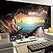 Produktbild Sucsaistat Wandbild tapete wandverkleidung höhle meerblick Sonnenuntergang Landschaft wandbild Wohnzimmer Sofa Hintergrund fototapete 3D, 300 * 210cm