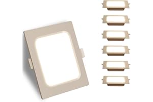 Aigostar Downlight Da Incasso a LED, 6W Equivalente 50W, 3000K Luce Bbianca Calda, Bianco, Faretti LED, Oblò a LED, Ф95-100mm, Confezione Da 6