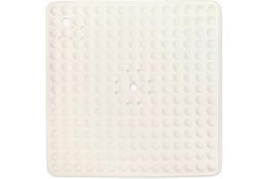 WOHNDIRECT Mata prysznicowa biała/kwadratowa: 60x60 cm • bardzo antypoślizgowa & bardzo wytrzymała • mata antypoślizgowa pod prysznic lub do wanny • można prać w temperaturze 60°C