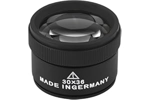 TYENAZA 30X Lente d'Ingrandimento Professionale, X30 Vetro Ottico Lente d'Ingrandimento per Gioielliere Francobolli 30 x 36mm